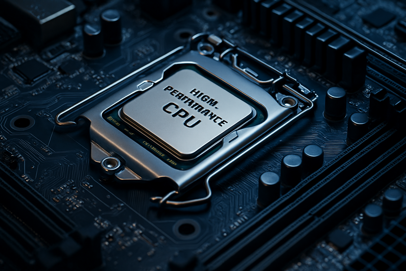 High-performance CPU on a motherboard
