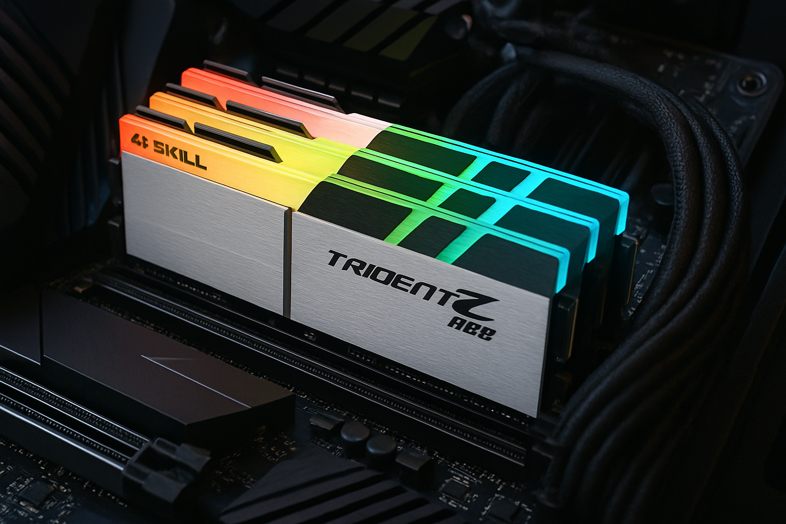 Premium RAM modules installed in a PC